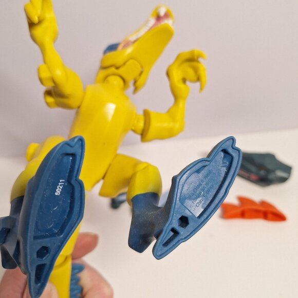 Jurassic World Hero Mashers Spinosaurus Dinosaur Parts Lot Yellow Blue - Picture 5 of 5